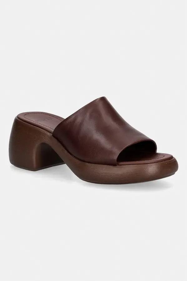 Camper Camper natikači s polno peto (blok) ženski usnjeni Thelma Sandal
