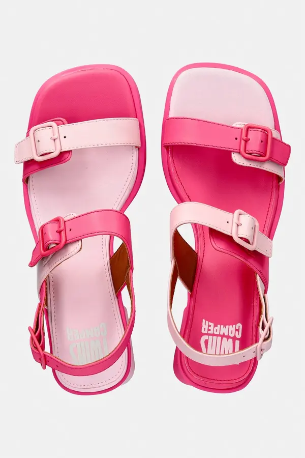 Camper Camper sandali s polno peto (blok) usnjeni TWS