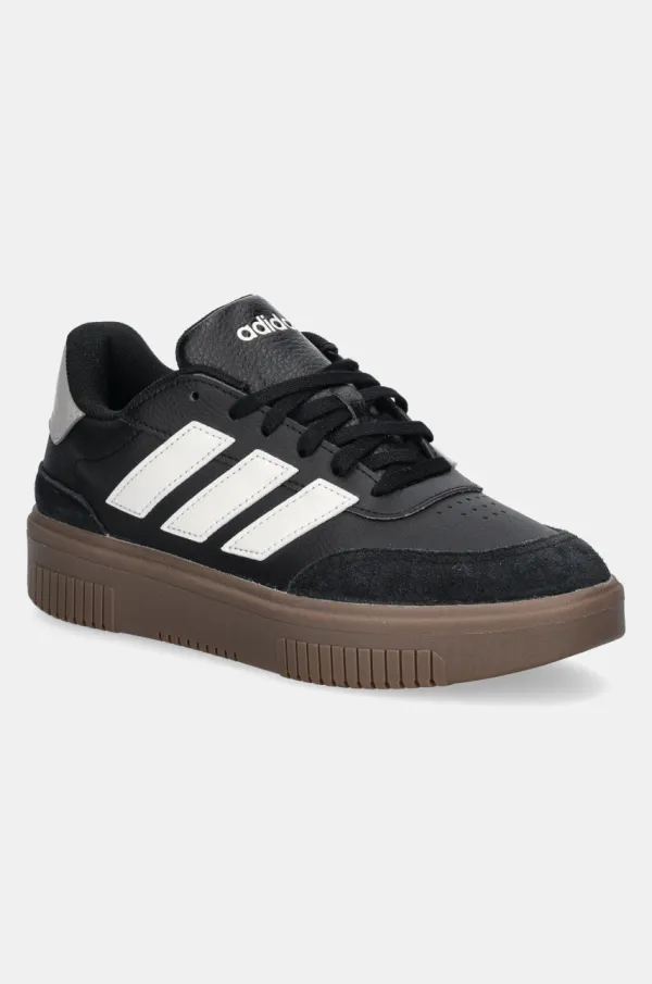 adidas Čevlji adidas Courtblock Bold ženske, črna barva, JP9640