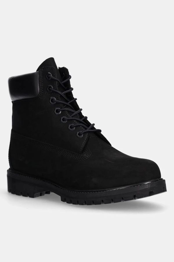 Timberland Čevlji iz nubuka Timberland Premium 6 Inch črna barva, TB100730011