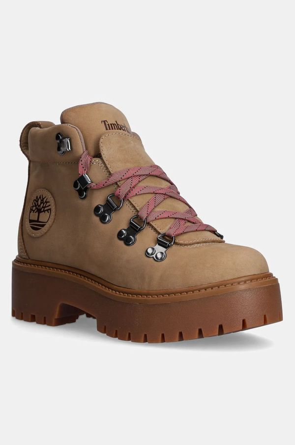 Timberland Čevlji iz nubuka Timberland Stone Street rjava barva, TB0A27VJEN31