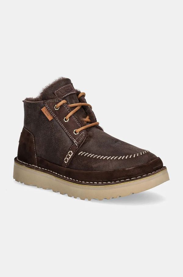 Ugg Čevlji iz nubuka UGG Neumel Crafted Regenerate rjava barva, 1144016-BCDR