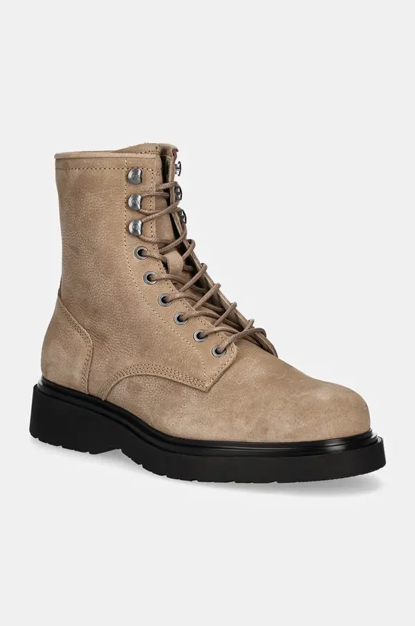 Calvin Klein Čevlji iz semiša Calvin Klein LACE UP BOOT W/ ZIP SUEDE