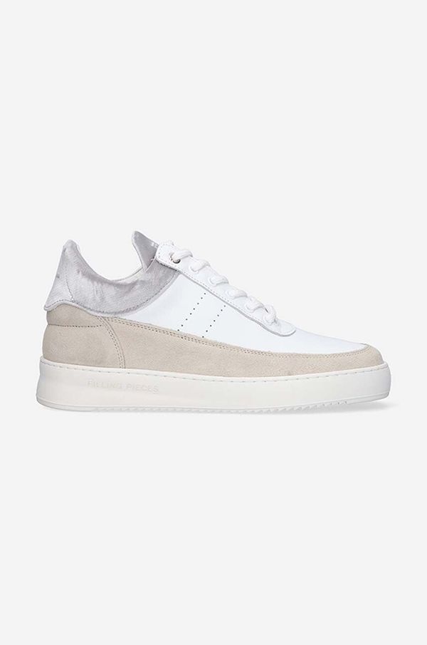 Filling Pieces Čevlji iz semiša Filling Pieces Low Eva 51325071975 bela barva