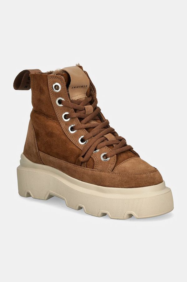 Inuikii Čevlji iz semiša Inuikii Matilda Shearling rjava barva, 35203-028
