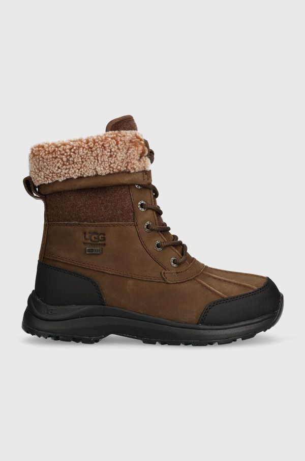 Ugg Čevlji iz semiša UGG Adirondack Boot III Tipped ženski, rjava barva, 1143845