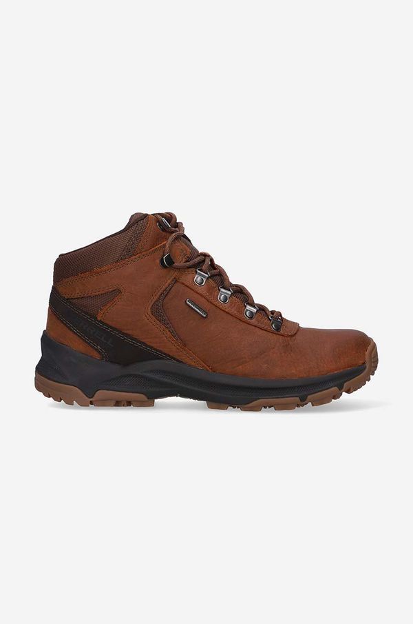 Merrell Čevlji Merrell ERIE MID LTR WP moški, rjava barva