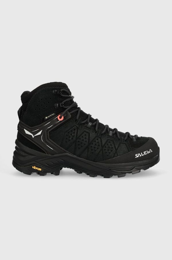 Salewa Čevlji Salewa Alp Trainer 2 Mid GTX ženski, črna barva