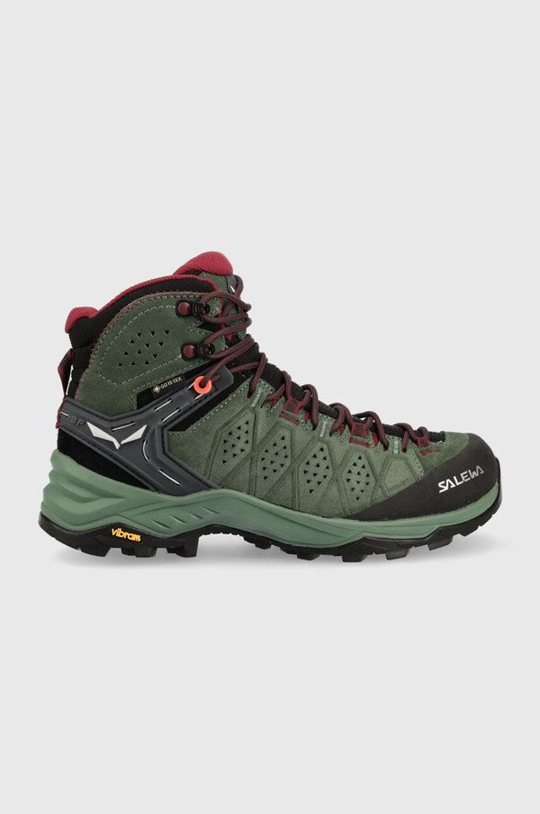 Salewa Čevlji Salewa Alp Trainer 2 Mid GTX ženski, zelena barva