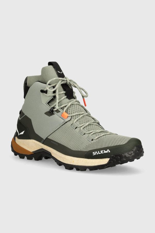 Salewa Čevlji Salewa Puez Knit Mid Powertex moški, zelena barva, 00-0000061434