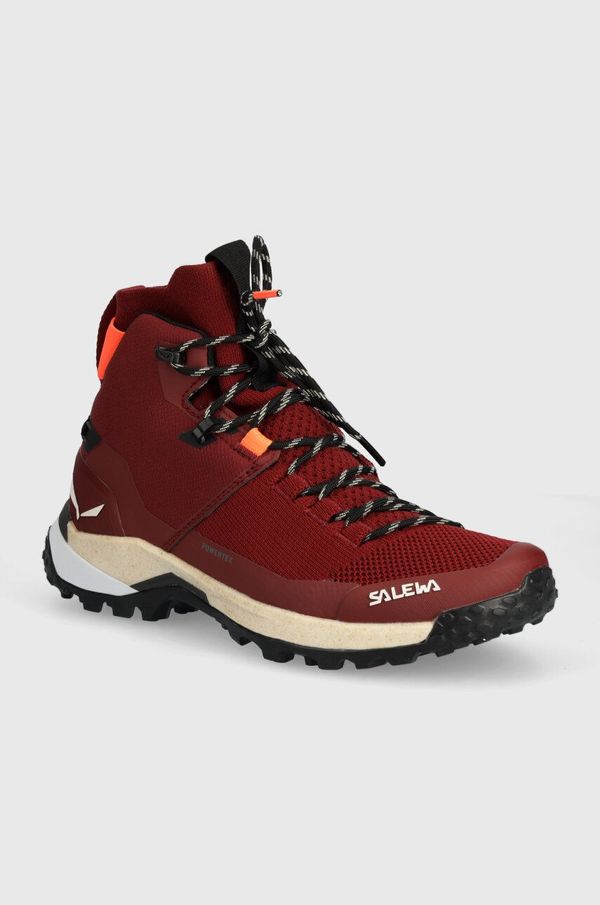 Salewa Čevlji Salewa Puez Knit Mid Powertex ženski, bordo barva, 00-0000061435