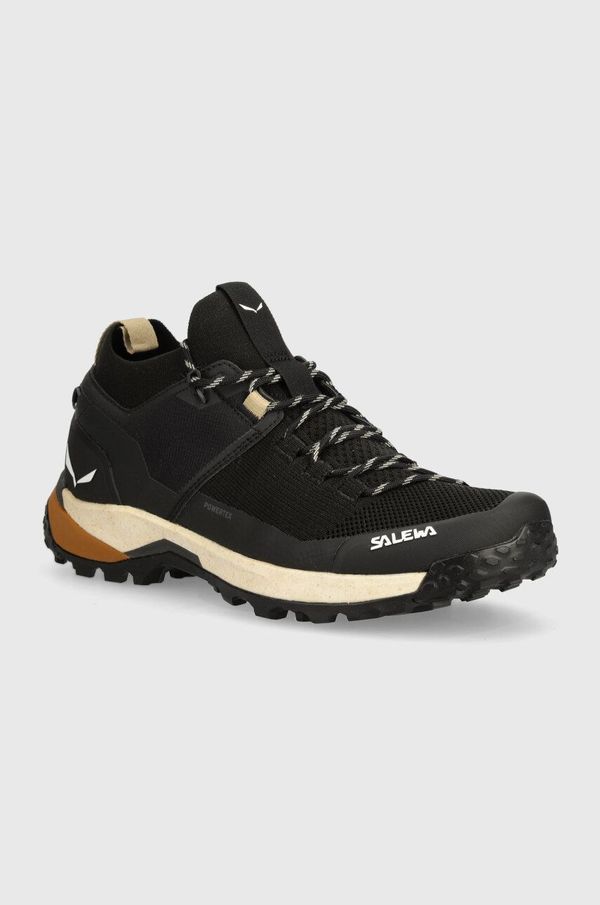 Salewa Čevlji Salewa Puez Knit Powertex moški, črna barva, 00-0000061436