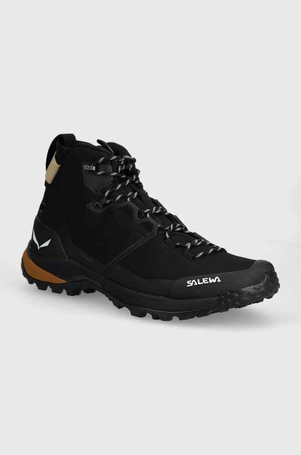 Salewa Čevlji Salewa Puez Mid Powertex moški, črna barva, 00-0000061438