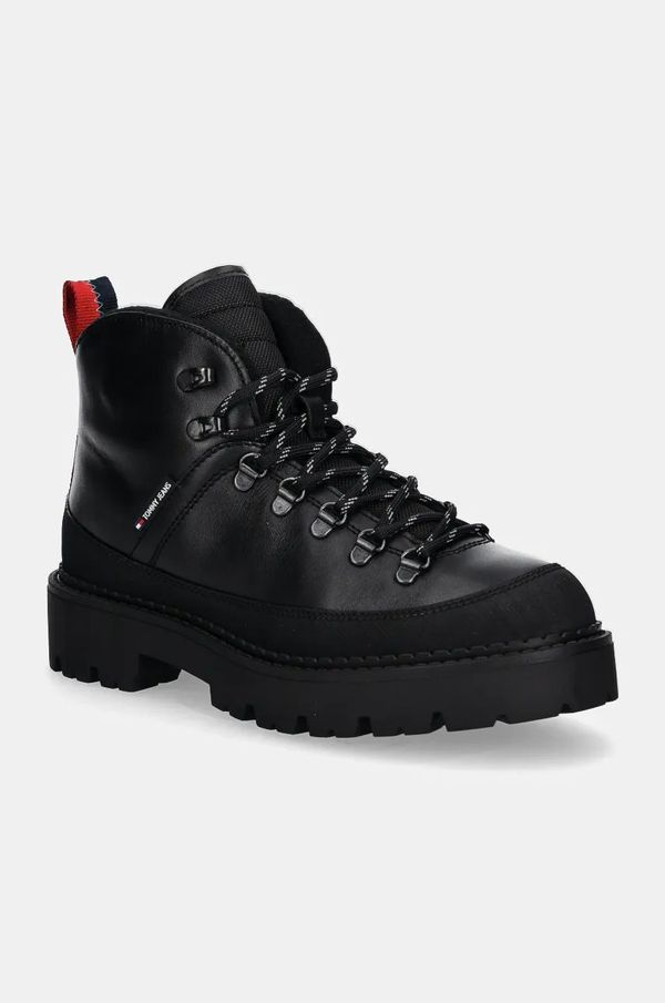 Tommy Jeans Čevlji Tommy Jeans TJM HIKING BOOT WL moški, črna barva, EM0EM01491