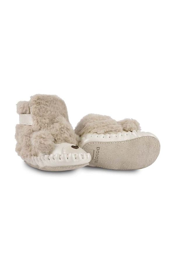 Donsje Čevlji za dojenčka Donsje Kapi Exclusive Booties Poodle bež barva, 1028121