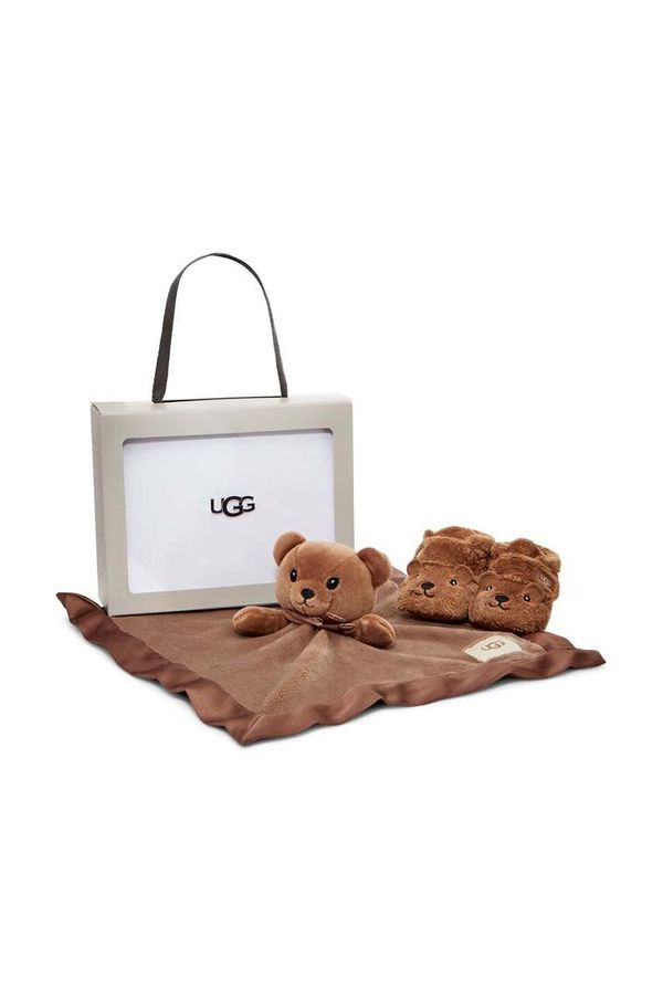 Ugg Čevlji za dojenčka UGG Bixbee And Lovey Bear Stuffie rjava barva