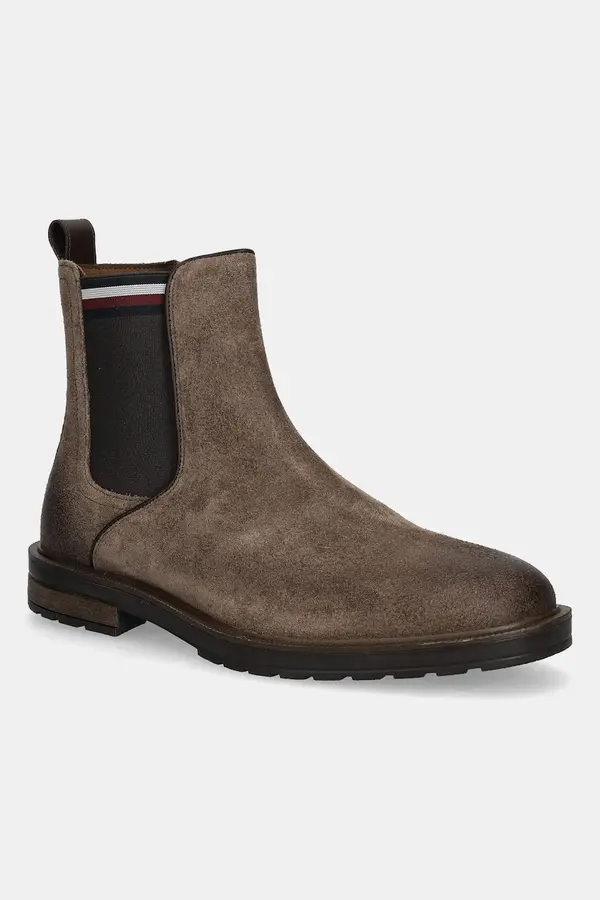 Tommy Hilfiger Chelsea iz semiša Tommy Hilfiger CLEATED HILFIGER SUEDE CHELSEA