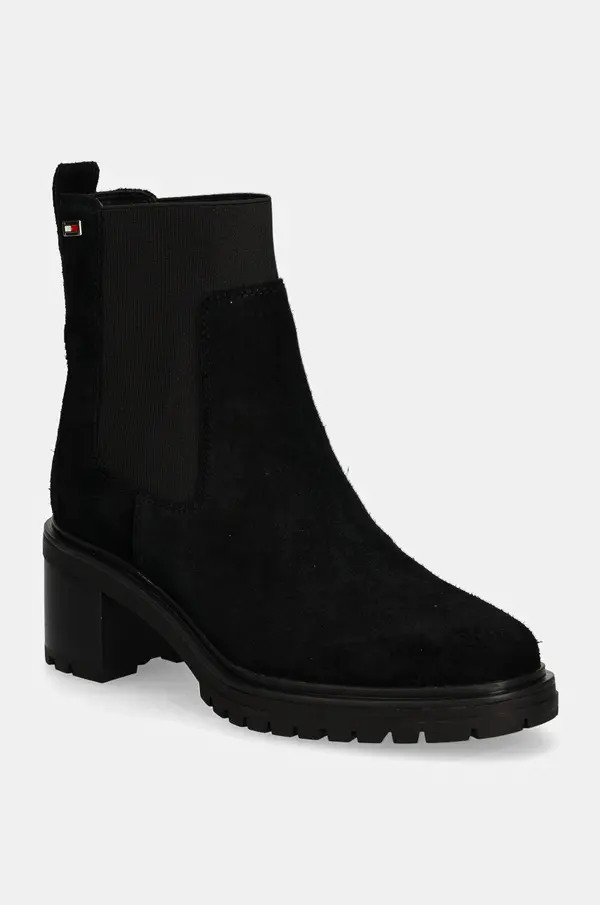 Tommy Hilfiger Chelsea iz semiša Tommy Hilfiger FLAG MID HEEL SUEDE CHELSEA