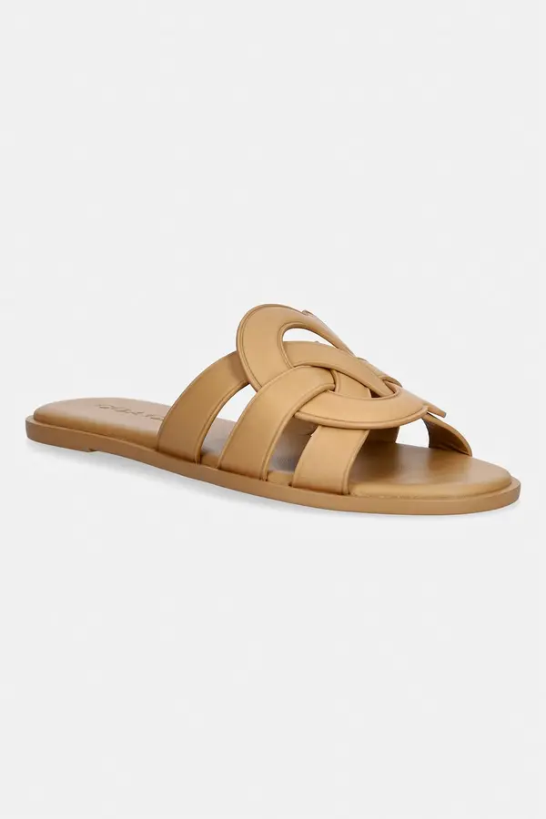 Coach Coach natikači z odprtimi prsti ženski usnjeni Lena Leather Slide Sandal