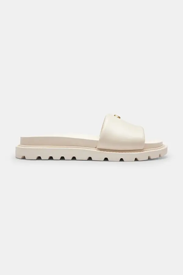 Coach Coach natikači z ravnim podplatom ženski usnjeni Brynn Leather Slide Sandal