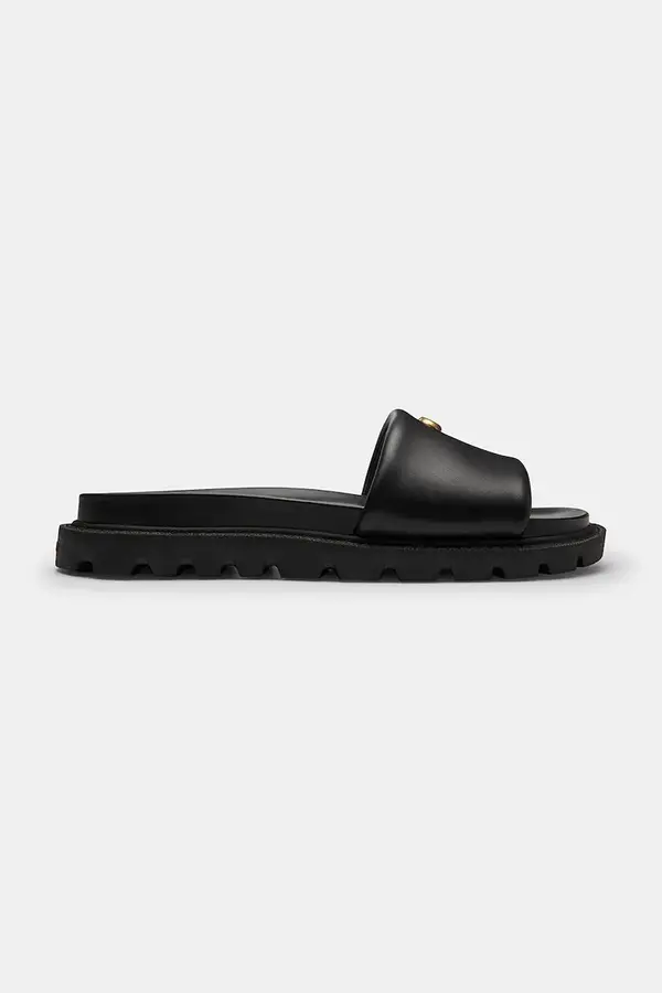 Coach Coach natikači z ravnim podplatom ženski usnjeni Brynn Leather Slide Sandal