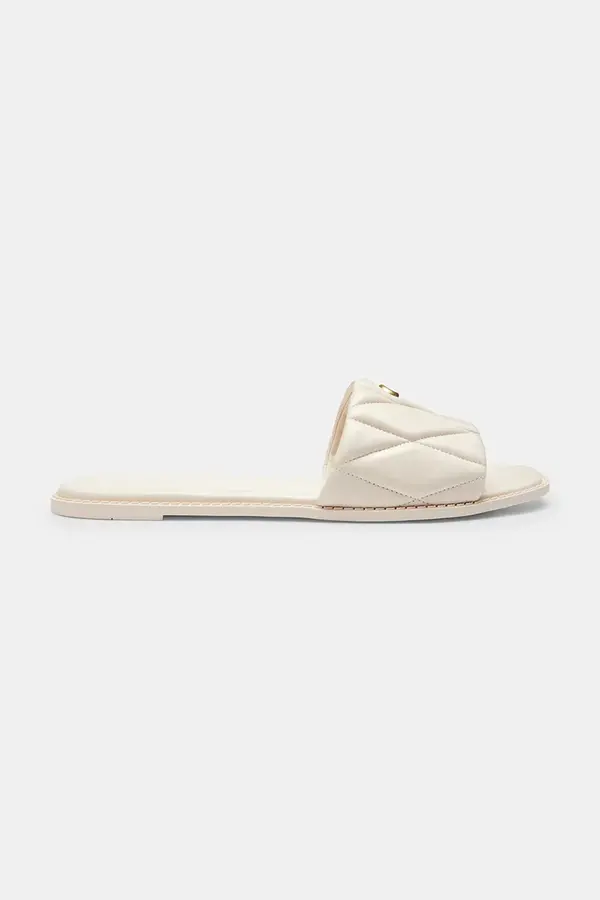 Coach Coach natikači z ravnim podplatom ženski usnjeni Holly Quilted Leather Sandal