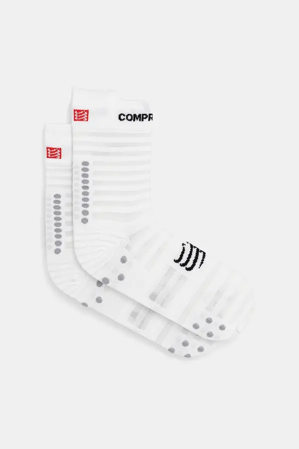 Compressport Compressport Nogavice Compressport Pro Racing Socks v4.0 Ultralight Run High - White/Alloy
