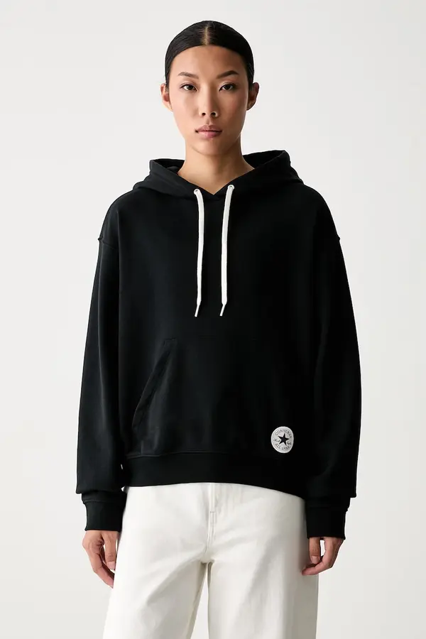 Converse Converse pulover s kapuco ženski z bombažem
