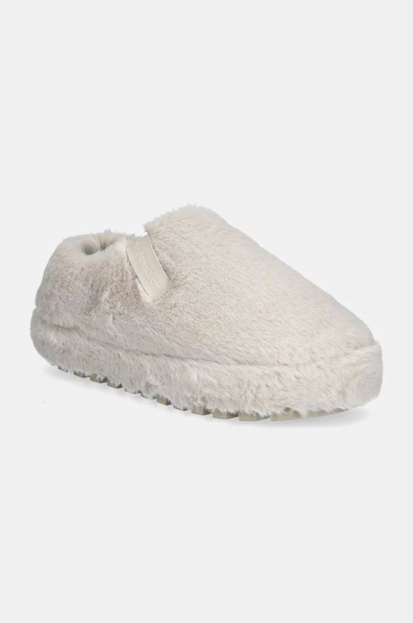 Calvin Klein Jeans Copati Calvin Klein Jeans HOME ANKE SLIPPER WN FUR bež barva, YW0YW01596