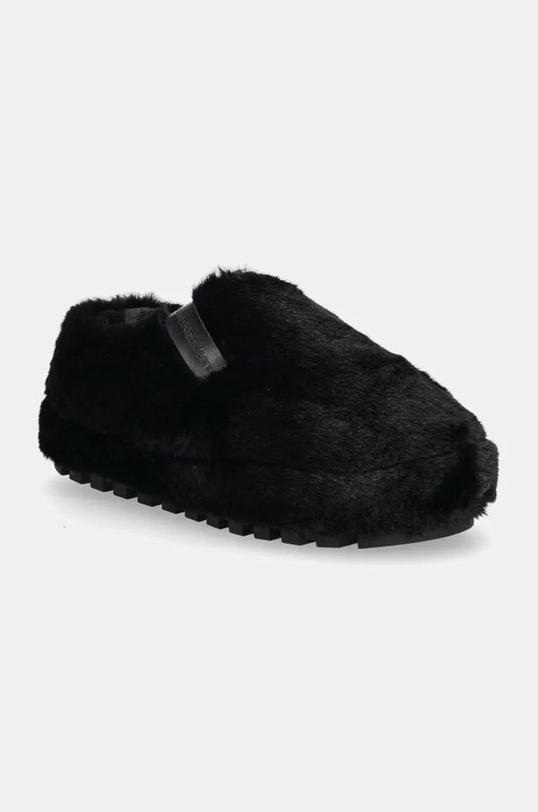 Calvin Klein Jeans Copati Calvin Klein Jeans HOME ANKE SLIPPER WN FUR črna barva, YW0YW01596