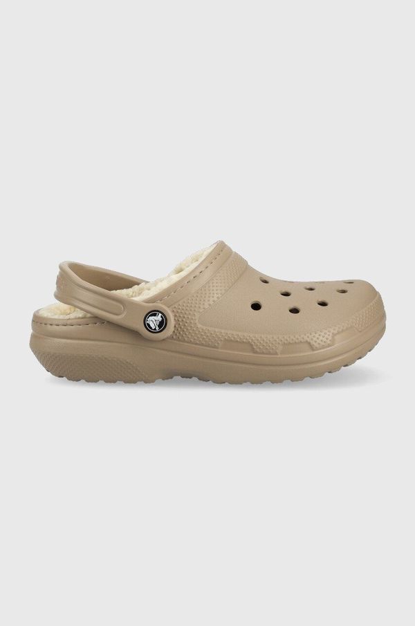 Crocs Copati Crocs Classic Lined Clog rjava barva