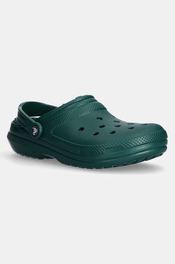 Crocs Copati Crocs Classic Lined Clog zelena barva, 203591