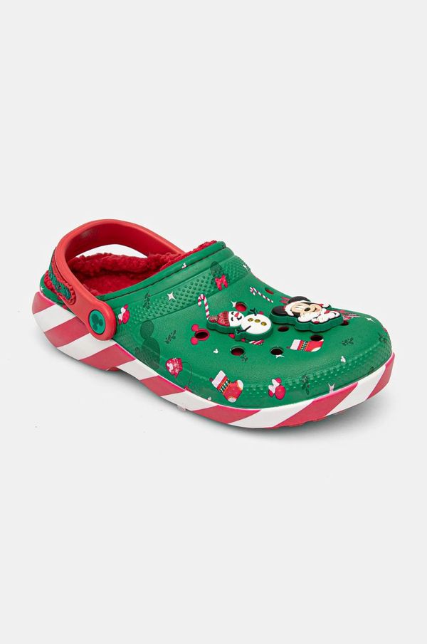 Crocs Copati Crocs Classic Mickey Xmas Lined Clog zelena barva, 210813