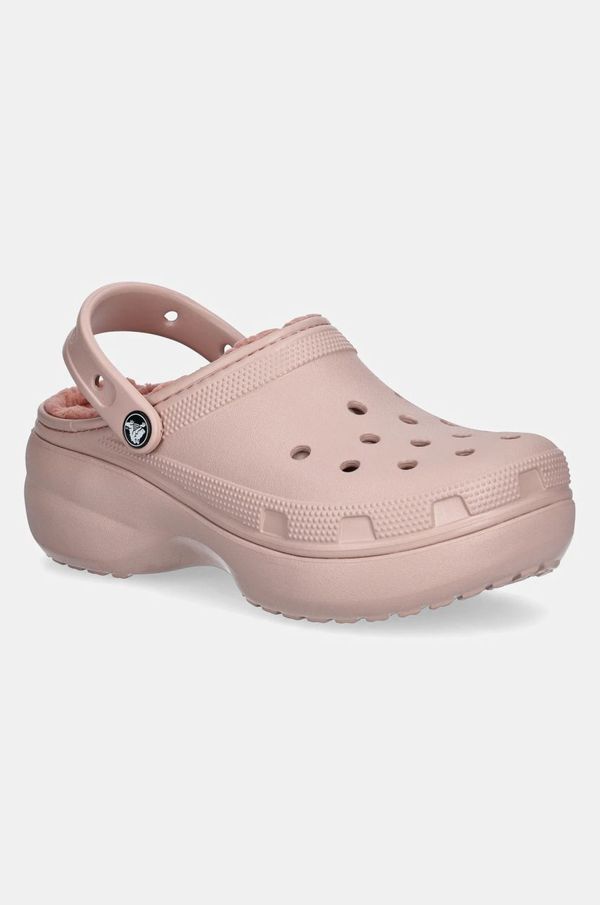 Crocs Copati Crocs Classic Platform Lined Clog W roza barva, 207938