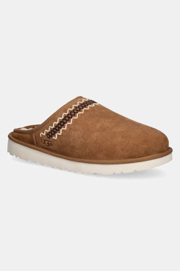 Ugg Copati iz semiša UGG Classic Slip-On Atherson rjava barva, 1162330-CHE