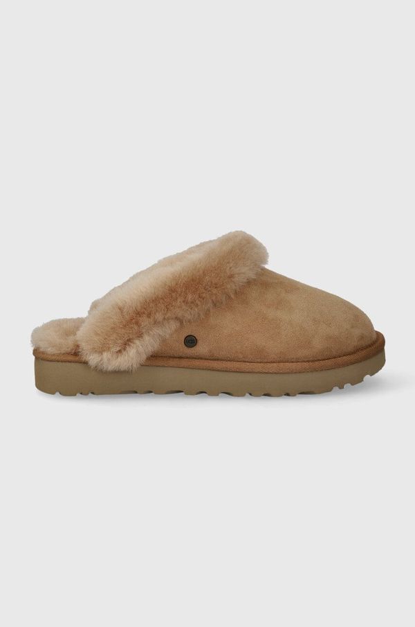 Ugg Copati iz semiša UGG W CLASSIC SLIPPER II rjava barva, 1130876 CHE