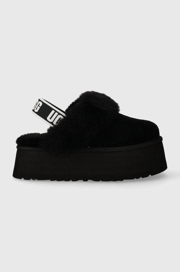 Ugg Copati iz semiša UGG W FUNKETTE črna barva, 1113474 BLK