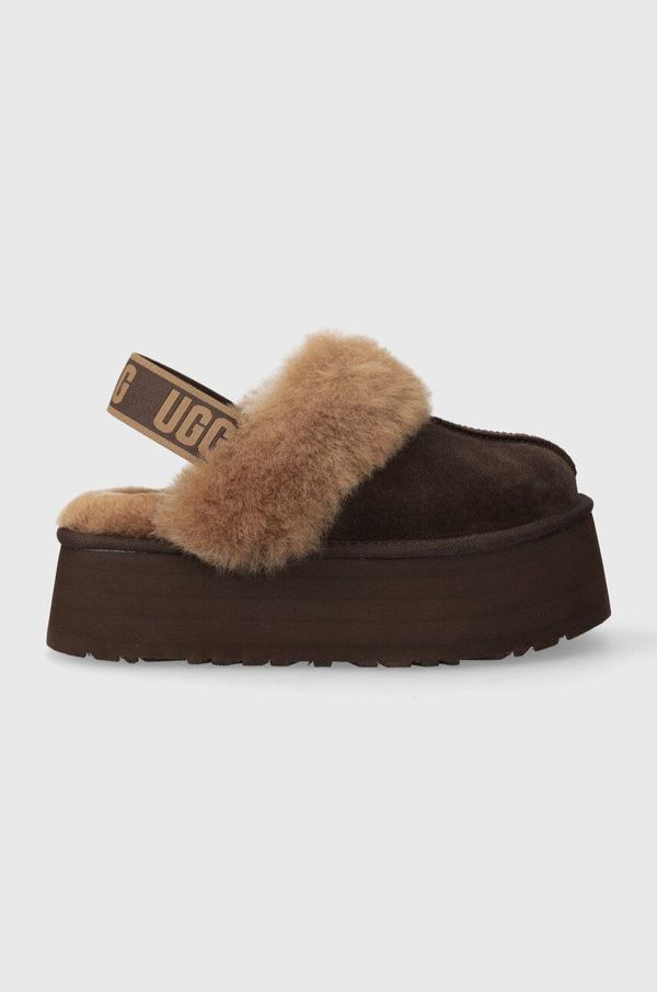 Ugg Copati iz semiša UGG W FUNKETTE rjava barva, 1113474 BCDR