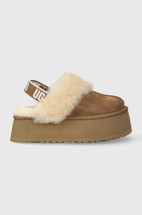 Ugg Copati iz semiša UGG W FUNKETTE rjava barva, 1113474 CHE