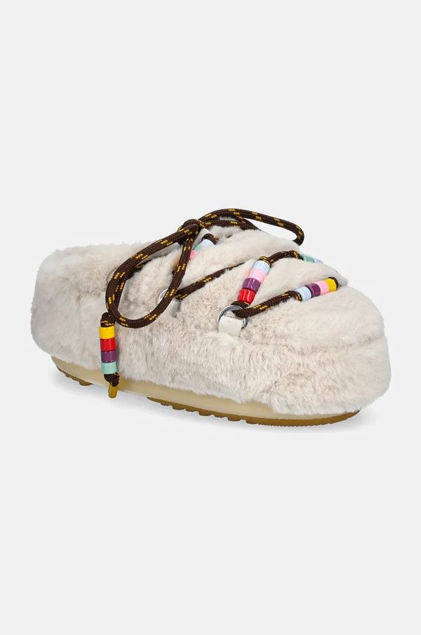 Moon Boot Copati Moon Boot MB MULE FAUX FUR BEADS bež barva, 80D1460250 L002