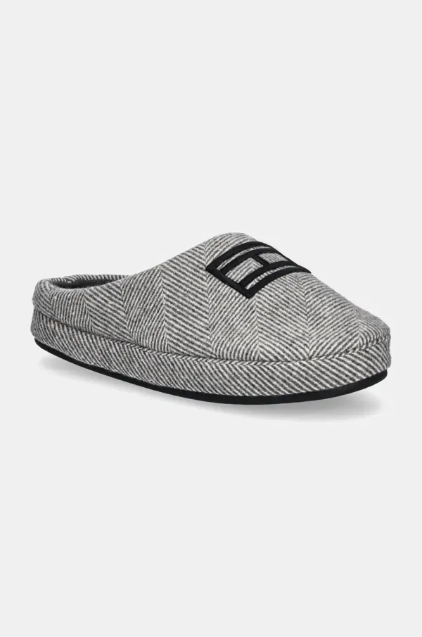 Tommy Hilfiger Copati Tommy Hilfiger FLAG HERRINGBONE HOUSE SHOE siva barva, FM0FM05304