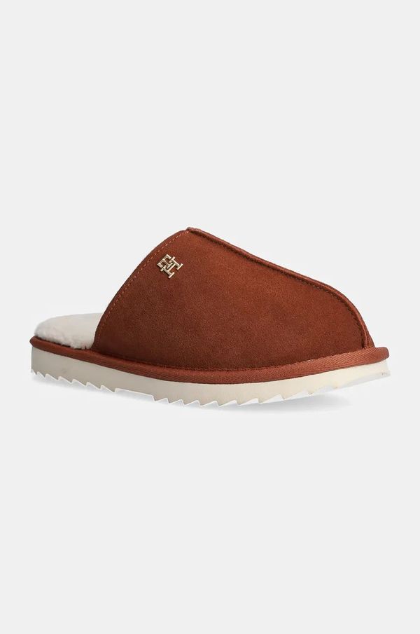 Tommy Hilfiger Copati Tommy Hilfiger TH ELEVATED COMFORT HOME SLIPPER rjava barva, FW0FW08396