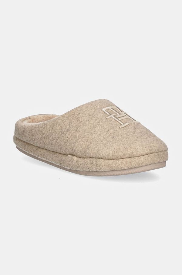 Tommy Hilfiger Copati Tommy Hilfiger TH EMBROIDERED BASICS SLIPPER bež barva, FW0FW08135