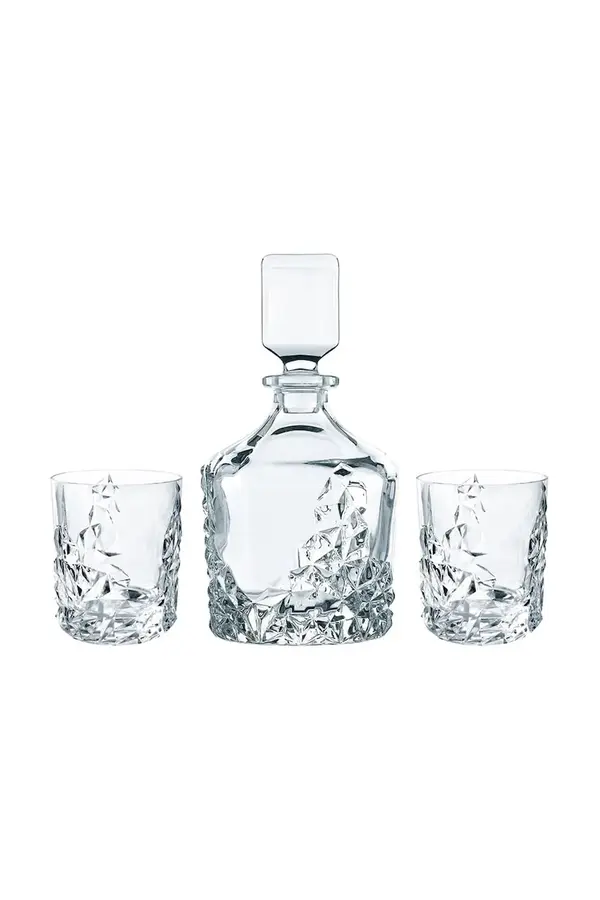 Nachtmann Dekanter za viski s kozarci Nachtmann Sculpture Whisky 750 ml / 365 ml 3-pack