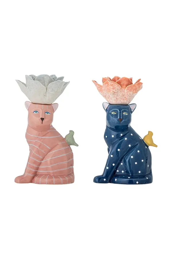 Bloomingville Dekorativen svečnik Bloomingville Eri 9,5 x 17 x 9 cm 2-pack