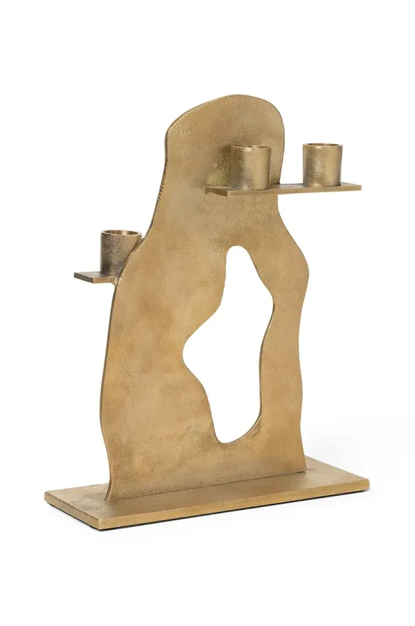 ferm LIVING Dekorativen svečnik ferm LIVING Erode rumena barva