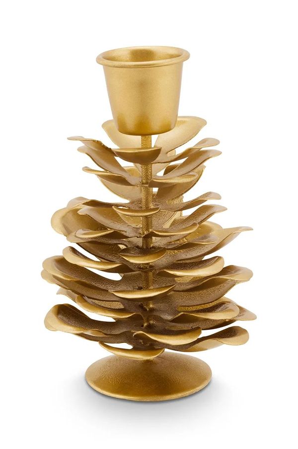 Pip Studio Dekorativen svečnik Pip Studio Pinecone Gold