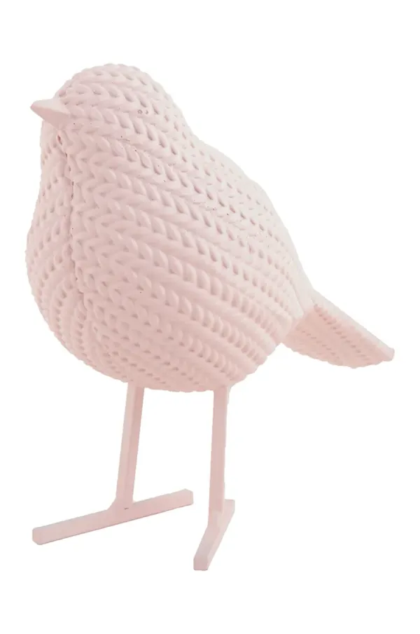 Present Time Dekorativna figura Present Time Statue Knitted Bird Small roza barva
