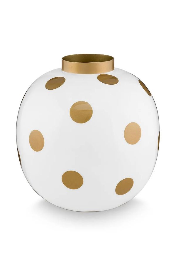 Pip Studio Dekorativna vaza Pip Studio Dots White-Gold