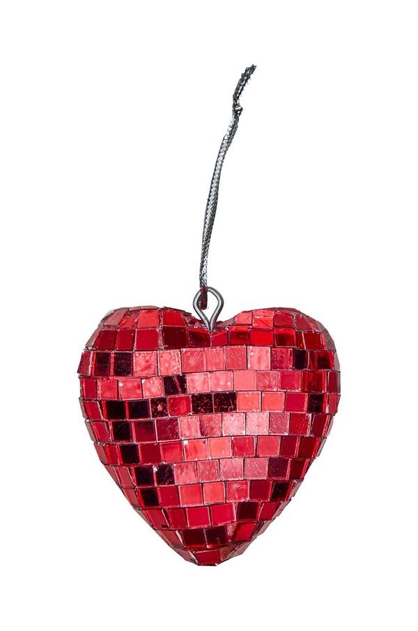 Rice Dekorativni obesek Rice Small Heart Disco Ball